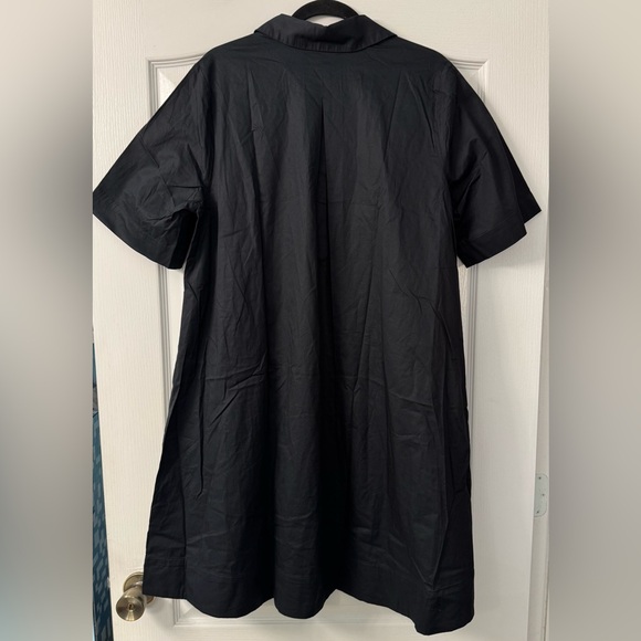 Old Navy Mini Swing Shirt Dress in Black 100% Cotton Large Tall - Picture 8 of 12